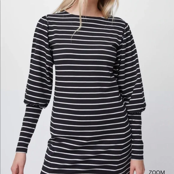 french connection jersey dress French Connection Women's Sally Jersey Dress - Black/White